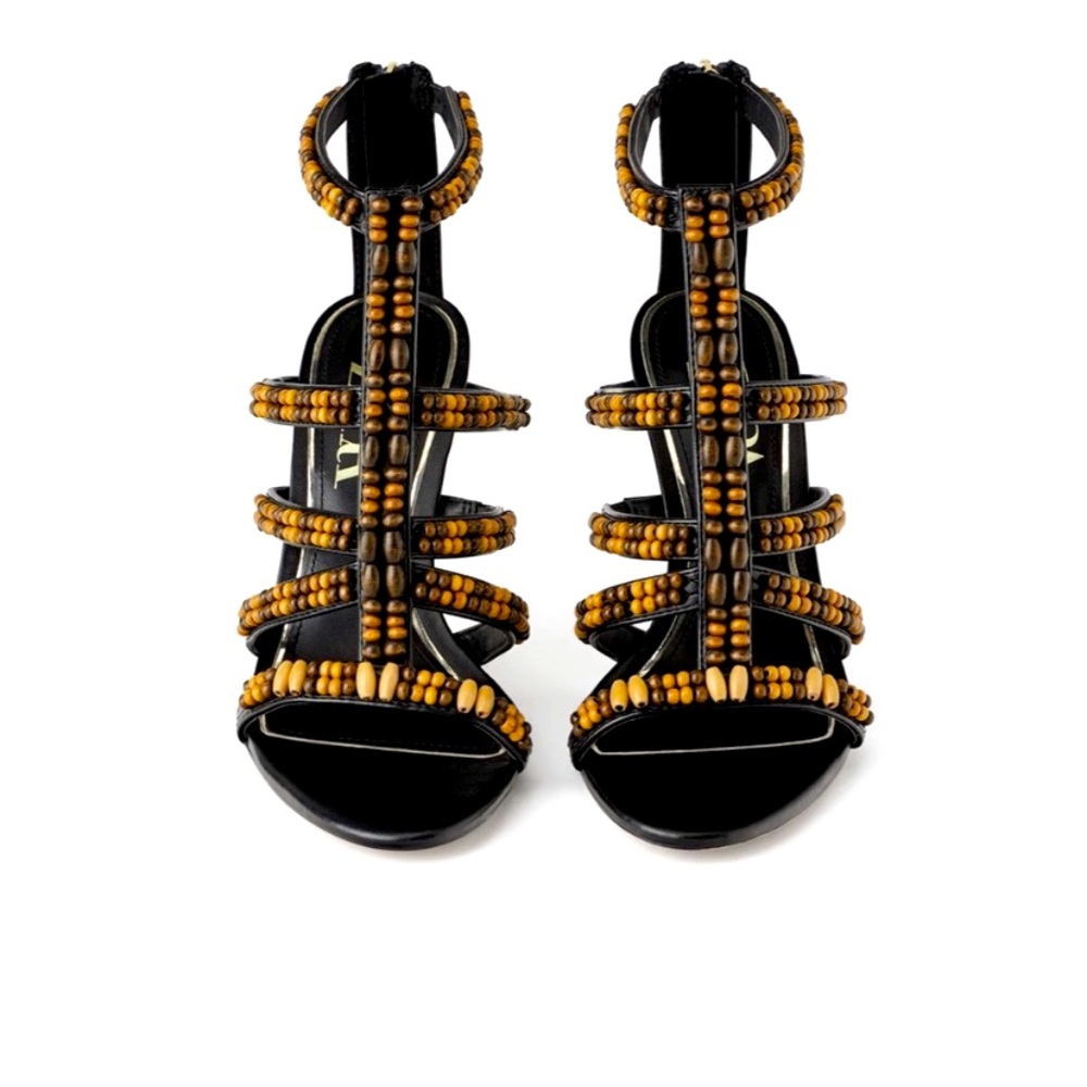 Brand new with tags Zara beaded heel sandals. Size 41/10